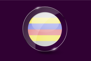 Pivotgender性别群体旗帜光泽圆形按钮