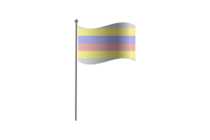 挥舞着Pivotgender性别群体的旗帜