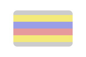 Pivotgender性别群体旗帜圆角矩形矢量插图
