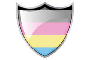 盾牌与Polygender性别群体旗帜