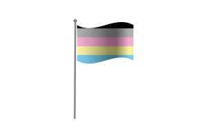 挥舞着Polygender性别群体的旗帜