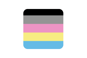 Polygender性别群体旗帜方形圆形