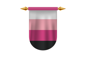 跨性女群体旗帜徽章矢量图像