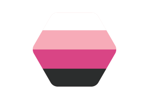 跨性女群体旗帜矢量插图