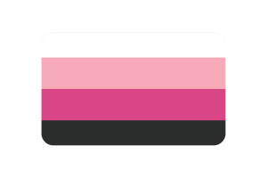 跨性女群体旗帜圆角矩形矢量插图
