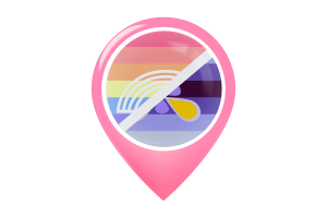 异性别Xenogender旗帜地图图钉图标