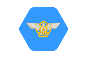 韩国空军旗帜矢量插图