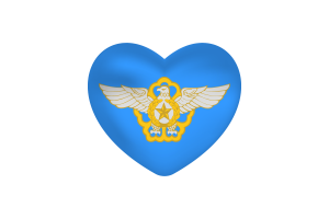 韩国空军旗帜心形