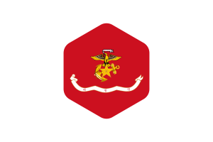 韩国海军陆战队旗帜圆形六角形