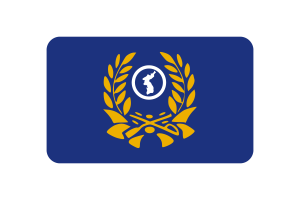 韩国预备役部队旗帜圆角矩形矢量插图