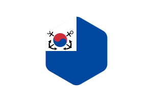 韩国海军旗帜圆形六边形