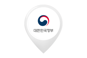 大韩民国政府旗帜地图图钉图标