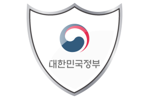 盾牌与大韩民国政府旗帜