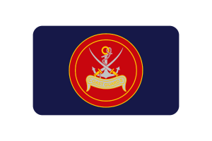 巴基斯坦海岸警卫队旗帜圆角矩形矢量插图