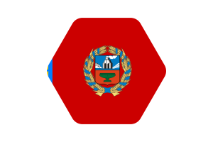 阿尔泰边疆区旗帜插图六边形圆形