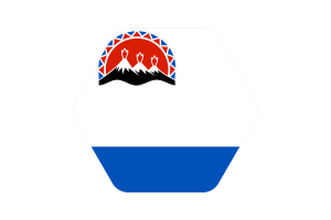 堪察加边疆区旗帜插图六边形圆形