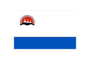 堪察加边疆区旗帜矢量插图