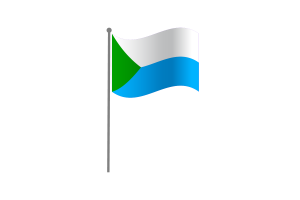 挥舞着哈巴罗夫斯克边疆区旗帜