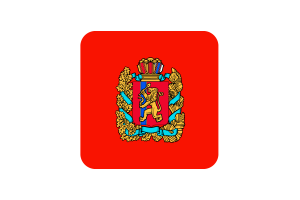 克拉斯诺亚尔斯克边疆区旗帜方形圆形