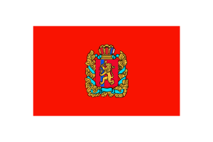 克拉斯诺亚尔斯克边疆区旗帜矢量插图