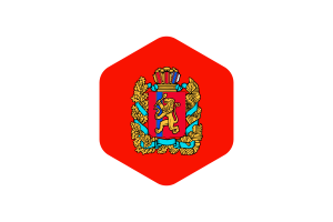 克拉斯诺亚尔斯克边疆区旗圆形六边形