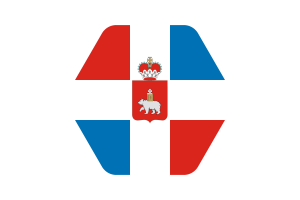 彼尔姆边疆区旗帜插图六边形圆形