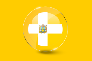斯塔夫罗波尔边疆区旗帜光泽圆形按钮
