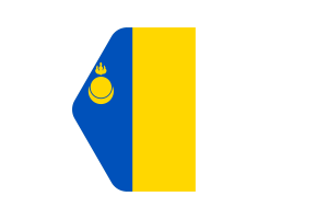 阿金布里亚特国旗插图六边形圆形形状