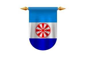 鄂温克国旗徽章矢量图像