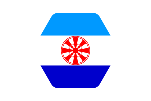 鄂温克国旗插图六边形圆形