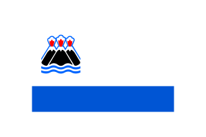 堪察加半岛国旗矢量插图