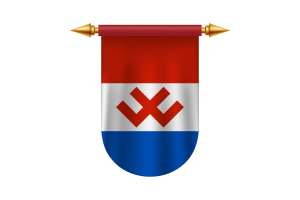 佩尔米亚基亚国旗徽章矢量图像