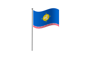 乌斯季奥尔达布里亚特自治区挥舞旗帜