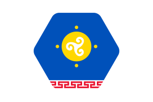 乌斯季奥尔达布里亚特自治区旗帜插图六边形圆形