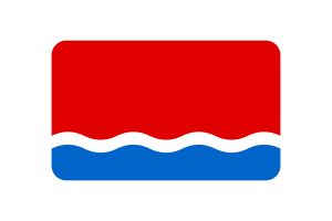 阿穆尔州旗圆形矩形矢量插图