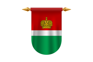卡卢加国旗标志矢量图像