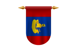 科斯特罗马国旗徽章矢量图像