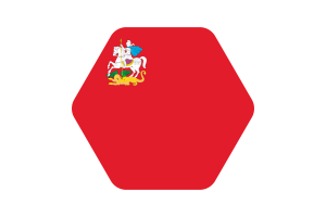 莫斯科州旗插图六边形圆形