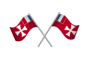 瓦利斯和富图纳群岛国旗标志矢量免费