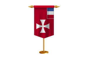 瓦利斯和富图纳群岛旗帜插图与支架