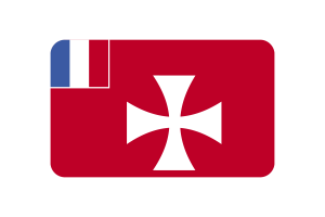 瓦利斯和富图纳群岛旗帜三角形圆形