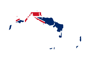 特克斯和凯科斯群岛地图与国旗