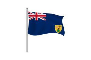特克斯和凯科斯群岛国旗剪贴画