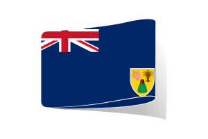 特克斯和凯科斯群岛国旗插图剪贴画