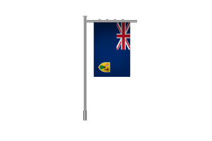 3d 特克斯和凯科斯群岛站立旗
