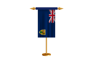 特克斯和凯科斯群岛礼仪旗帜矢量免费