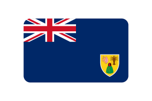 特克斯和凯科斯群岛国旗三角形圆形