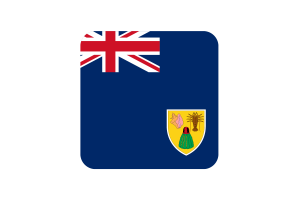特克斯和凯科斯群岛国旗方形圆形