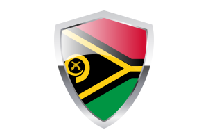 瓦努阿图旗与尖三角形盾牌