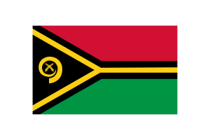 瓦努阿图国旗三角形矢量插图